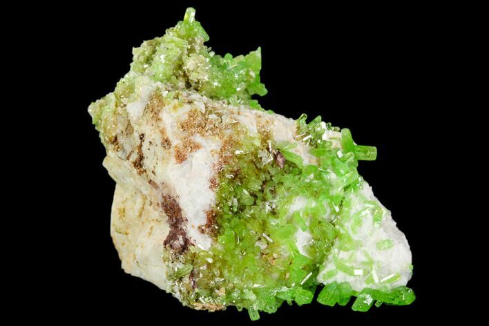 Vibrant Green Pyromorphite Crystal Cluster - China #112207